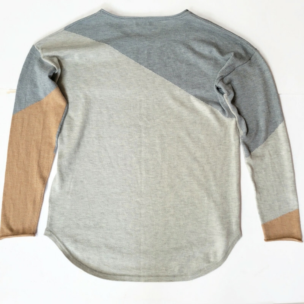 Smartwool Colorblock Gray And Tan Sweater - Picture 10 of 10
